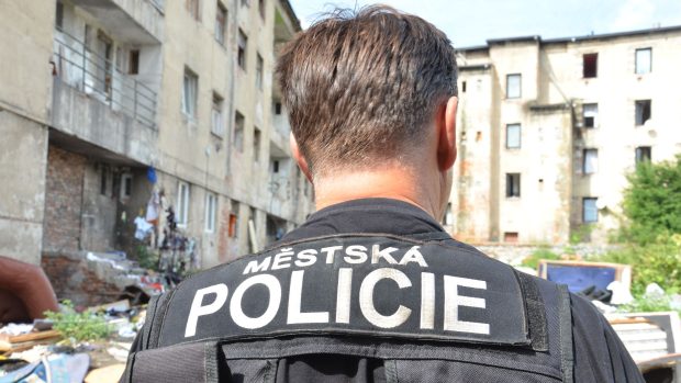 Strážník městské policie na obchůzce (ilustrační foto)