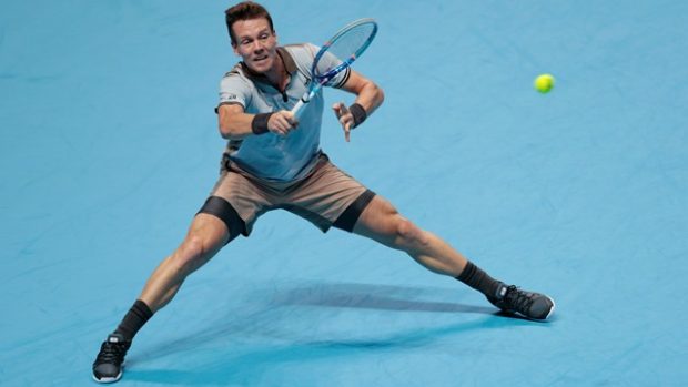 Tomáš Berdych v souboji s Novakem Djokovićem