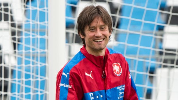 Tomáš Rosický na své poslední reprezentační akci