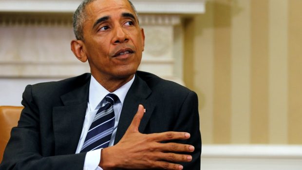 Americký prezident Barack Obama k médiím promluvil v Oválné pracovně