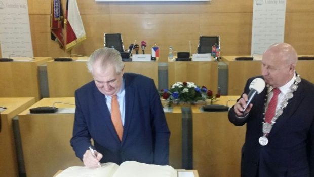 Prezident Miloš Zeman na návštěvě Ústeckého kraje