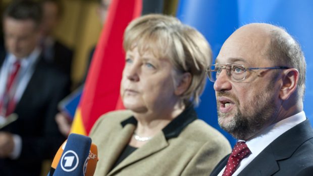 Angela Merkelová a Martin Schulz