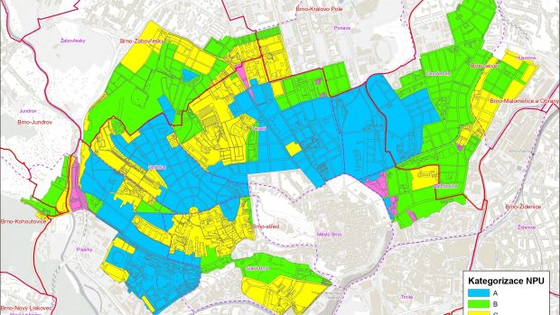 Návrh památkové zóny pro širší centrum Brna