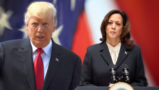 Koláž: Donald Trump a Kamala Harrisová