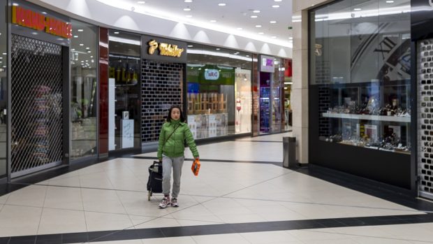 Prázdné nákupní centrum v Ústí nad Labem