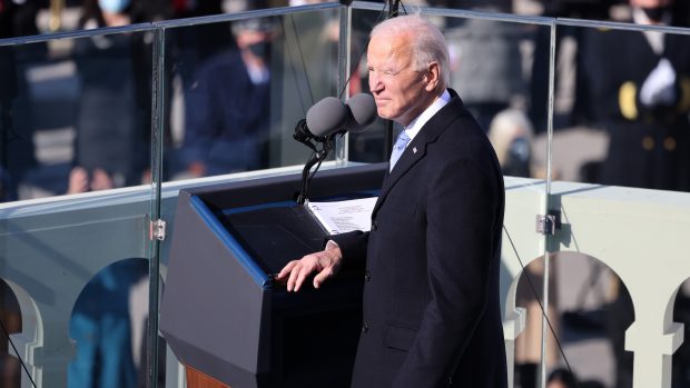 Joe Biden během své inaugurace