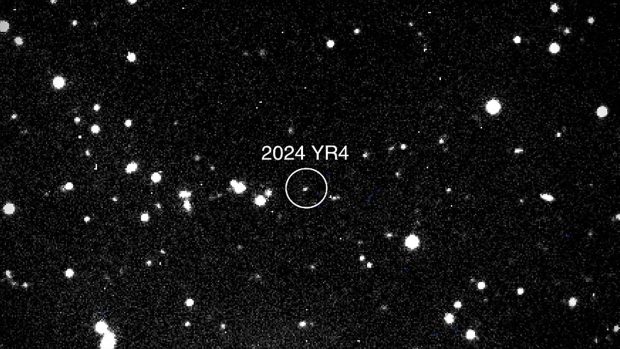 Asteroid s názvem 2024 YR4 (na snímku zakroužkovaný) zachytil teleskop v Novém Mexiku