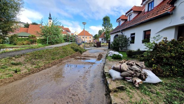 Benešov nad Černou na Českokrumlovsku po povodni