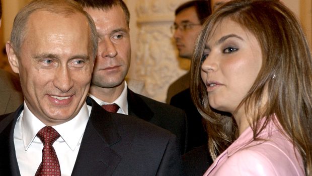 Ruský prezident Vladimir Putin a gymnastka Alina Kabaeva