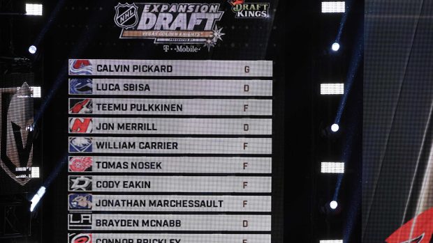 Rozšiřovací draft nového účastníka NHL Vegas Golden Knights.