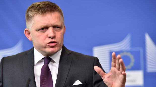 Slovenský premiér Robert Fico v Bruselu.