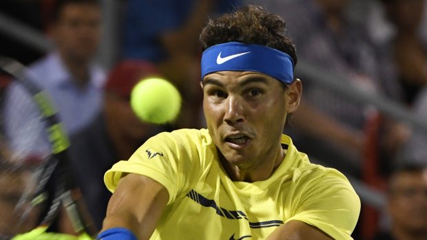 Rafael Nadal při turnaji v Montrealu