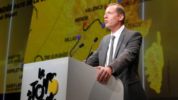 Ředitel Tour de France Christian Prudhomme během tiskové konference (archivní foto)