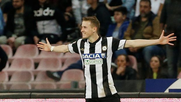 Záložník Jakub Jankto v dresu italské Udine