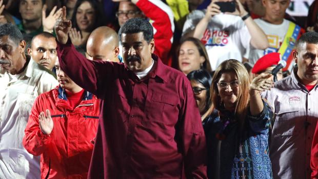 Venezuelský prezident Nicolas Maduro a jeho manželka.