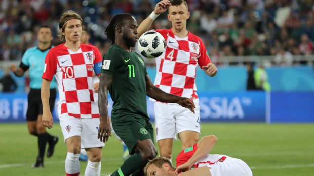 Zápas skupiny D v Kaliningradu mezi Chorvatskem a Nigérií