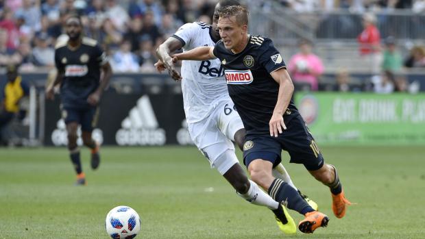 Český záložník Bořek Dočkal v dresu týmu MLS Philadelphia Union