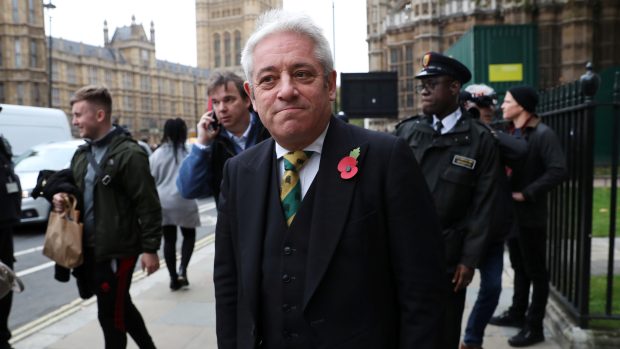 Šéf britské Dolní sněmovny John Bercow na archivním snímku z listopadu 2018.