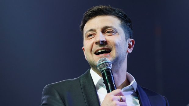 Ukrajinský prezidentský kandidát Volodymyr Zelenskyj