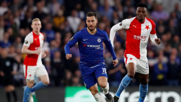 Semifinálový zápas Evropské ligy Chelsea:Slavia