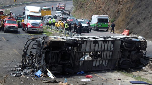 Nehoda autobusu v mexickém státě Veracruz