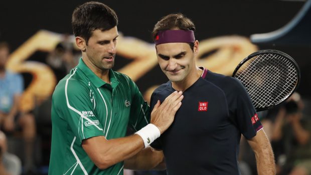 Novak Djoković a Roger Federer