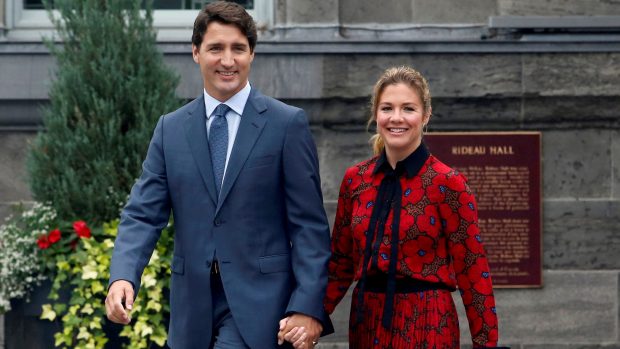 Premiér Kanady Justin Trudeau s manželkou Sophie.