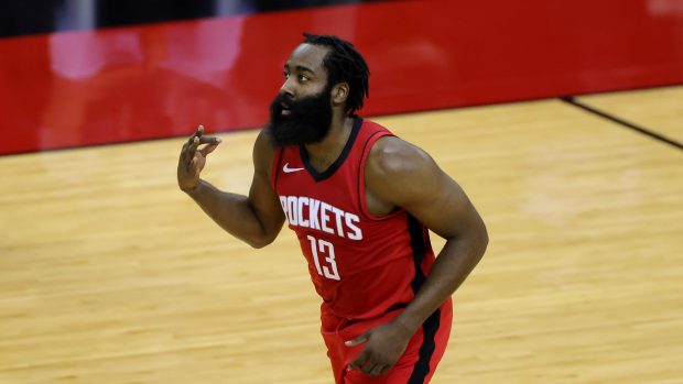 Rozehrávač James Harden v dresu Houstonu