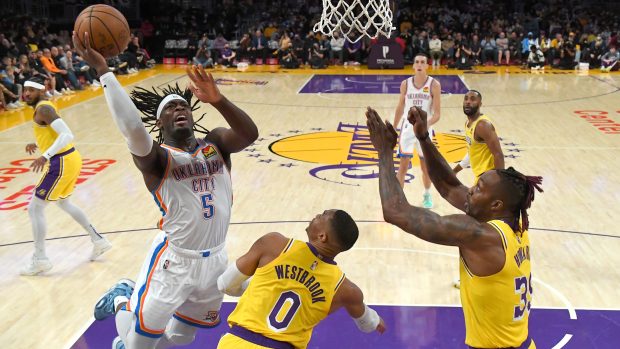 Utkání basketbalové NBA Oklahoma - Lakers