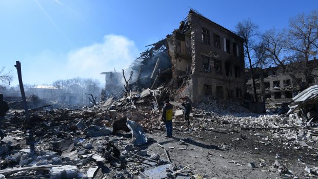 Ukrajina, bombardování, letecký útok (ilustrační)