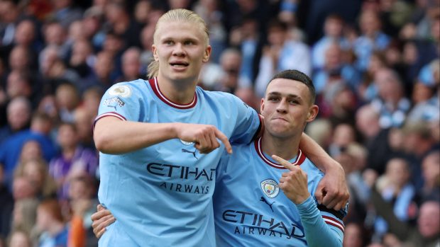 Erling Haaland a Phil Foden