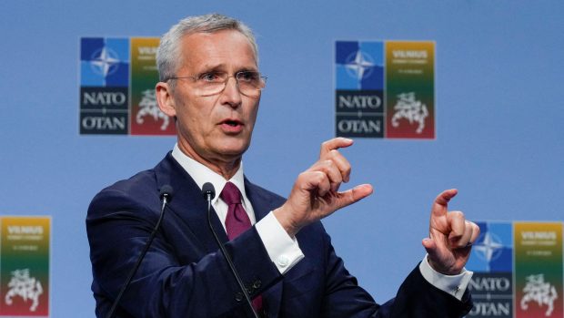 Generální tajemník NATO Jens Stoltenberg na summitu NATO ve Vilniusu