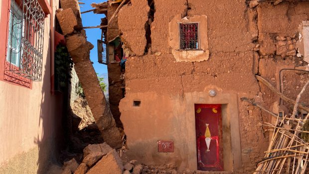 Poškozené domy po zemětřesení, které zasáhlo Maroko