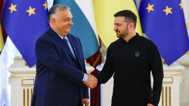 Maďarský premiér Viktor Orbán se v Kyjevě setkal s ukrajinským prezidentem Volodymyrem Zelenským