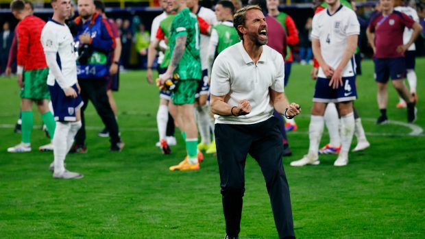 Kouč anglických fotbalistů Gareth Southgate po vítězném zápase s Nizozemskem neskrýval nadšení