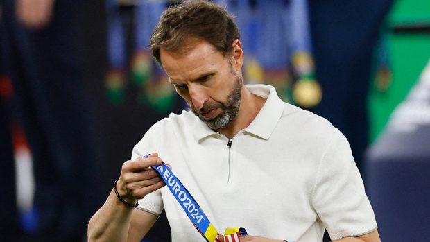 Zklamaný trenér Gareth Southgate po finále mistrovství Evropy