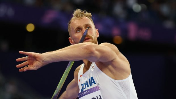 Jakub Vadlejch při finále olympijských her v Paříži