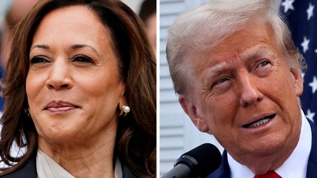 Kandidáti na amerického prezidenta Kamala Harrisová a Donald Trump