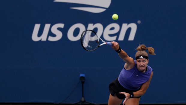 Česká tenistka Karolína Muchová v osmifinálovém zápase US Open proti světové pětce, Italce Jasmine Paoliniové