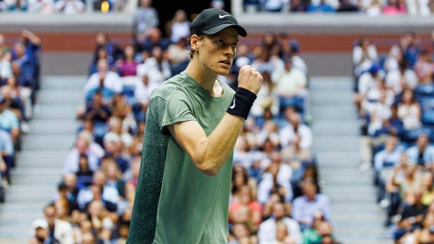 Italský tenista Jannik Sinner v semifinále US Open