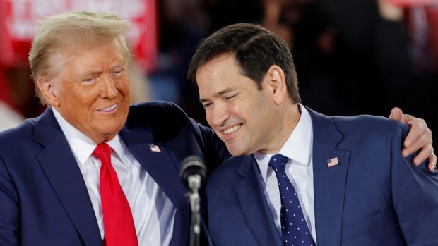 Donald Trump a Marco Rubio