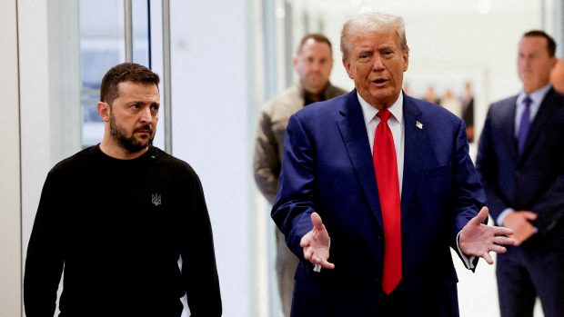 Volodymyr Zelenskyj a Donald Trump