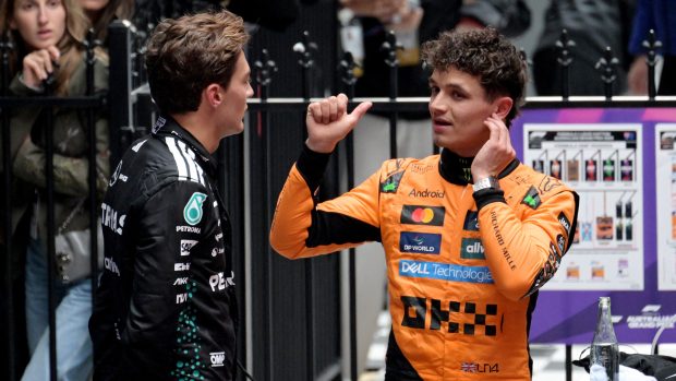 Lando Norris po vyhraném závodě v australském Melbourne