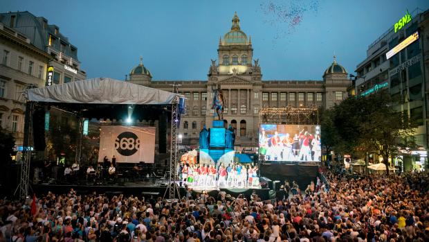 Koncert &#039;68 na Václavském náměstí 21. srpna 2018.