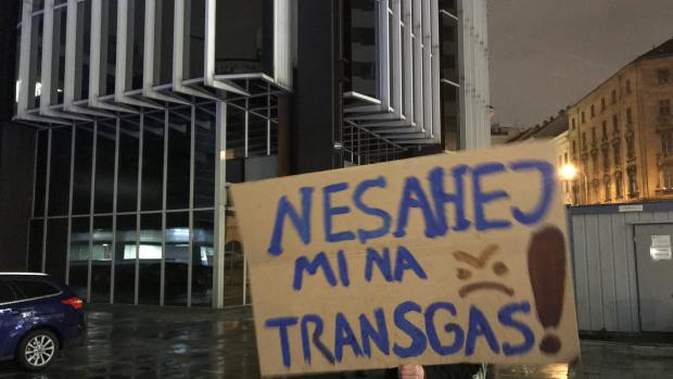 V centru Prahy se protestovalo proti zbourání Transgasu