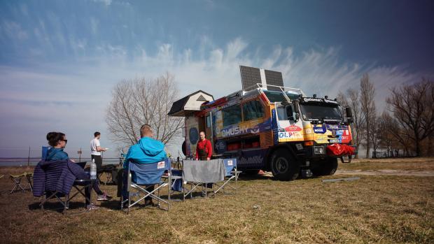 Tatra kolem světa 2 u Balatonu.