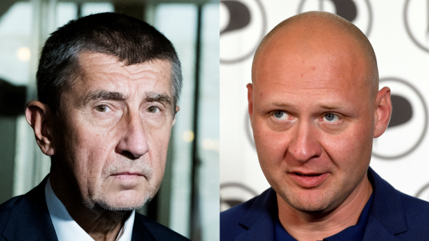 Premiér Andrej Babiš z hnutí ANO a senátor Lukáš Wagenknecht (za Piráty)