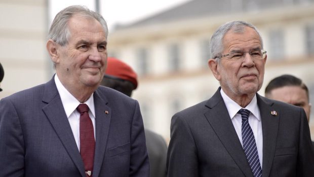 Prezident Miloš Zeman a rakouský prezident Alexander Van der Bellen