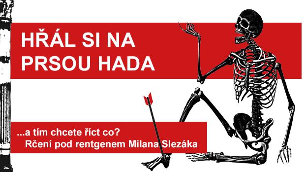 Rčení pod rentgenem Milana Slezáka: Hřál si na prsou hada.