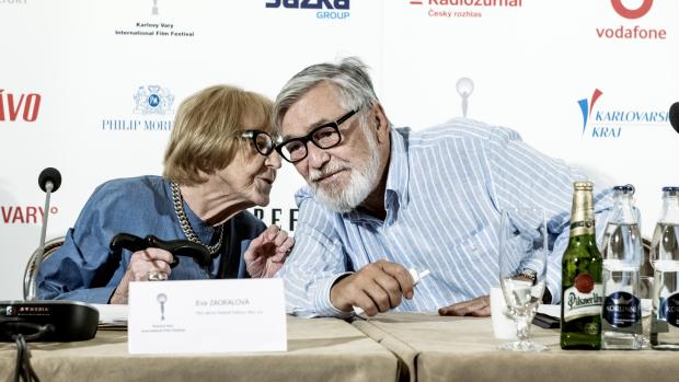 Eva Zaoralová a Jiří Bartoška, TK 54. Mezinárodní filmový festival Karlovy Vary